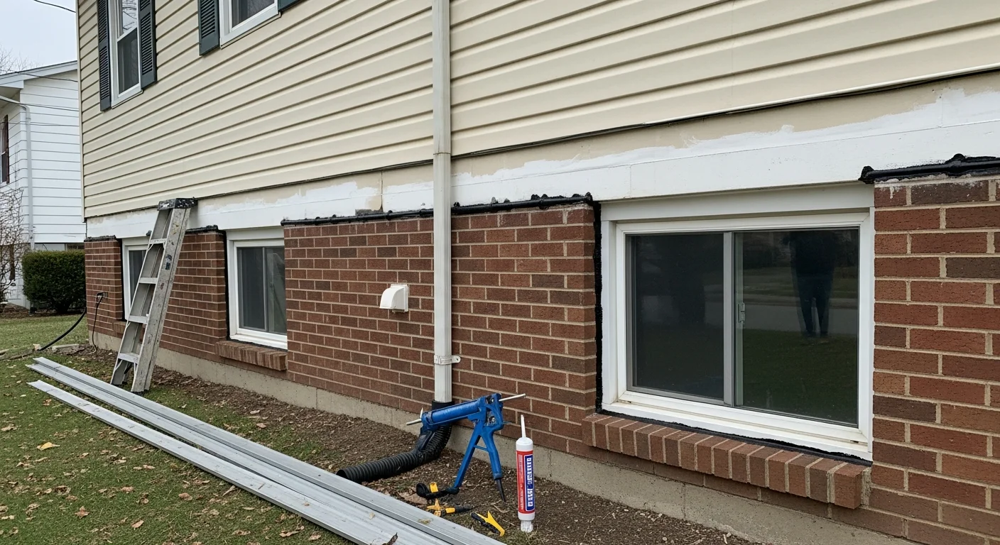 Home exterior showing sealed entry points and repaired gaps to prevent wildlife entry